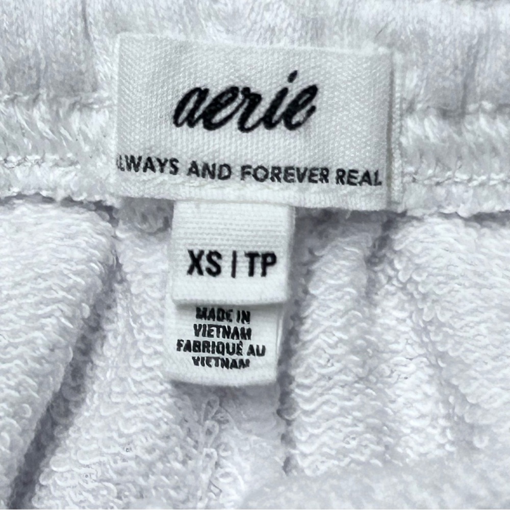 Aerie White Athletic Shorts with Elastic Waistband XS - Picture 3 of 6